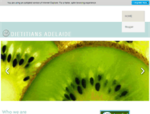 Tablet Screenshot of dietitiansadelaide.com.au
